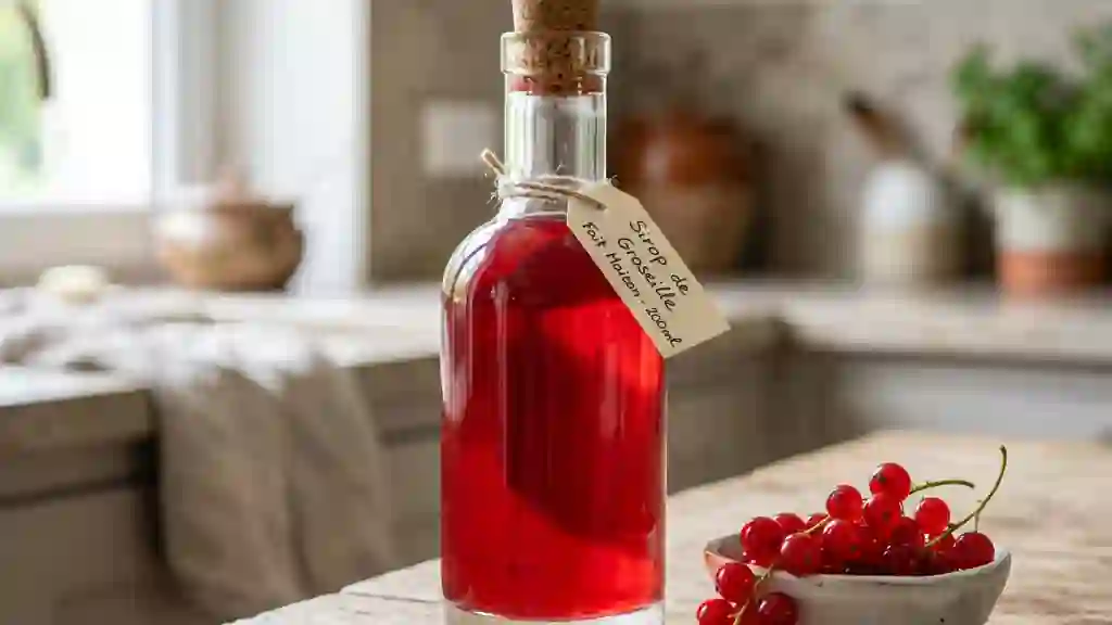 Sirop de groseille rubis et acidulé - Photo de présentation