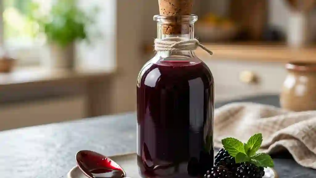 Sirop de mûre pourpre et acidulé - Photo de présentation