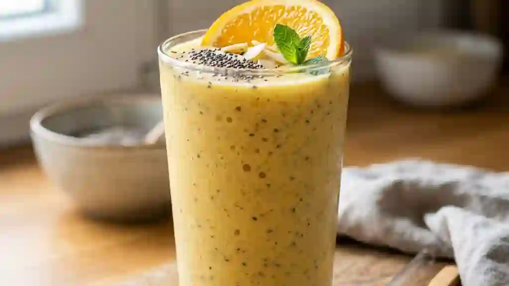 Smoothie Vitaminé Banane Orange & Chia - Photo de présentation
