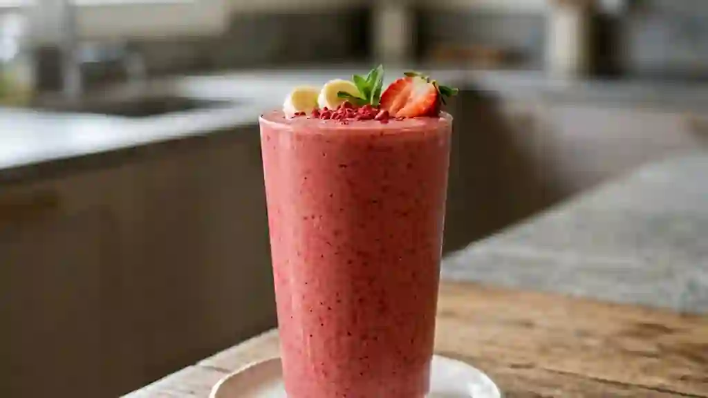 Smoothie Onctueux Banane et Fraise - Photo de présentation