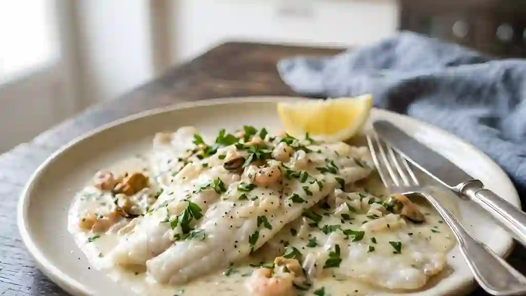 Soles à la Dieppoise Crémées et Citronnées - Photo de présentation