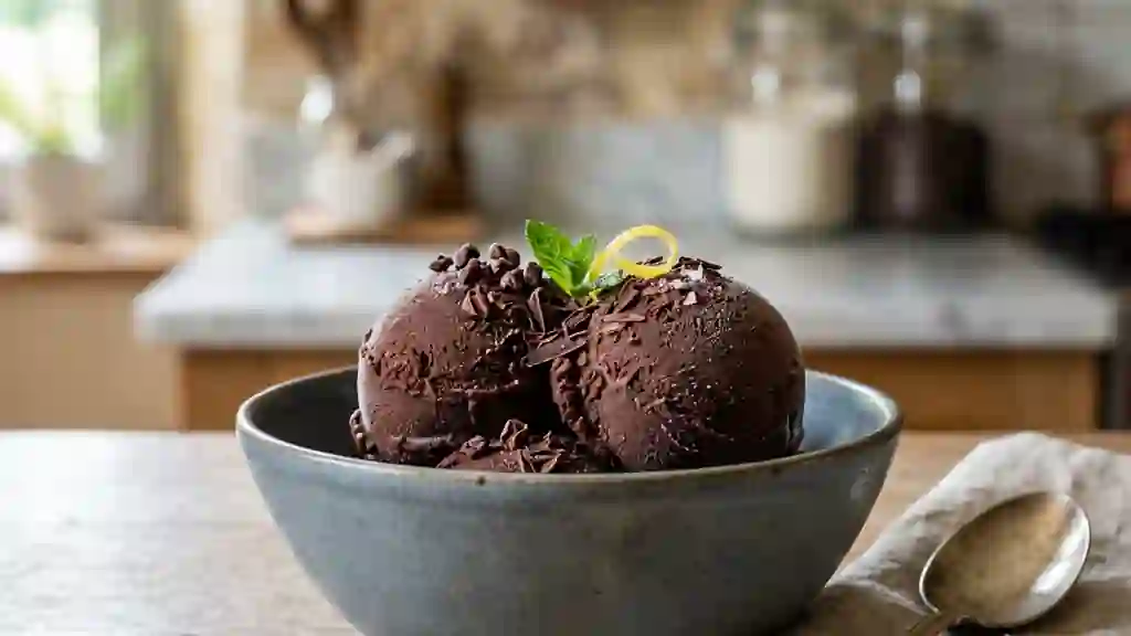 Sorbet chocolat noir intense et velouté - Photo de présentation