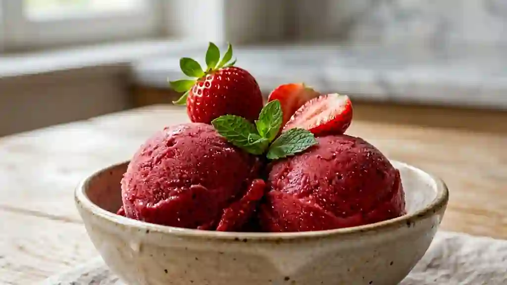 Sorbet Fraise Givré et Fondant - Photo de présentation