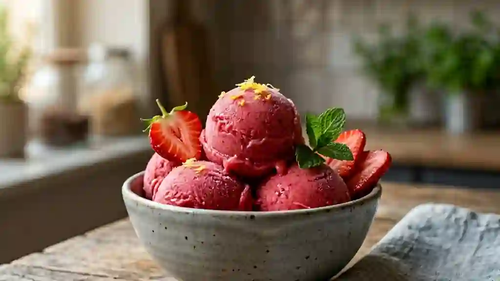 Sorbet Fraise Intense et Givré - Photo de présentation