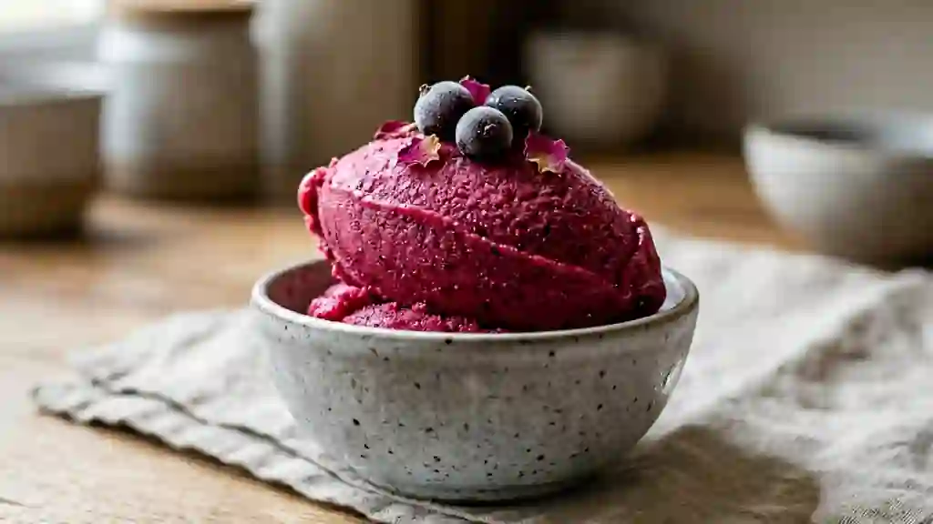 Sorbet Cassis Intense et Parfum de Rose - Photo de présentation