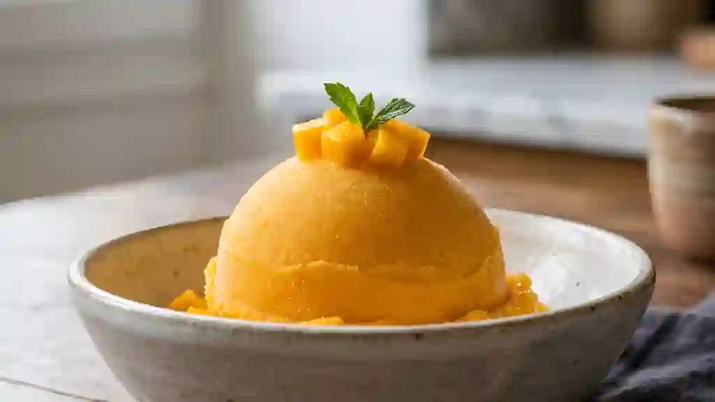 Sorbet mangue velouté et intensément fruité - Photo de présentation