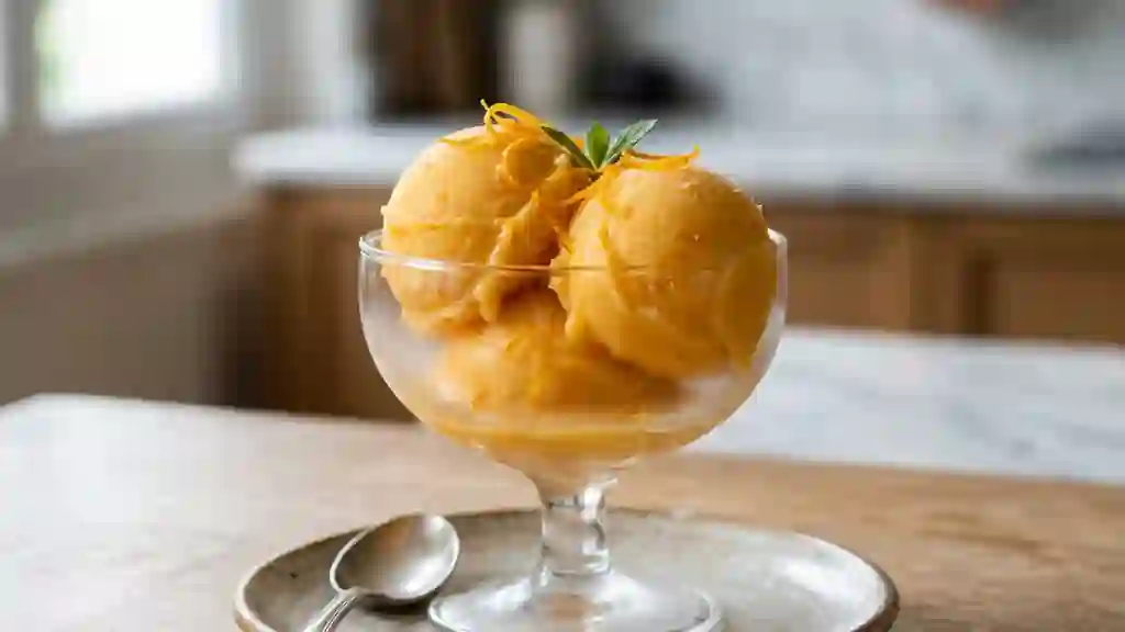 Sorbet Mandarine Givré au Cognac - Photo de présentation