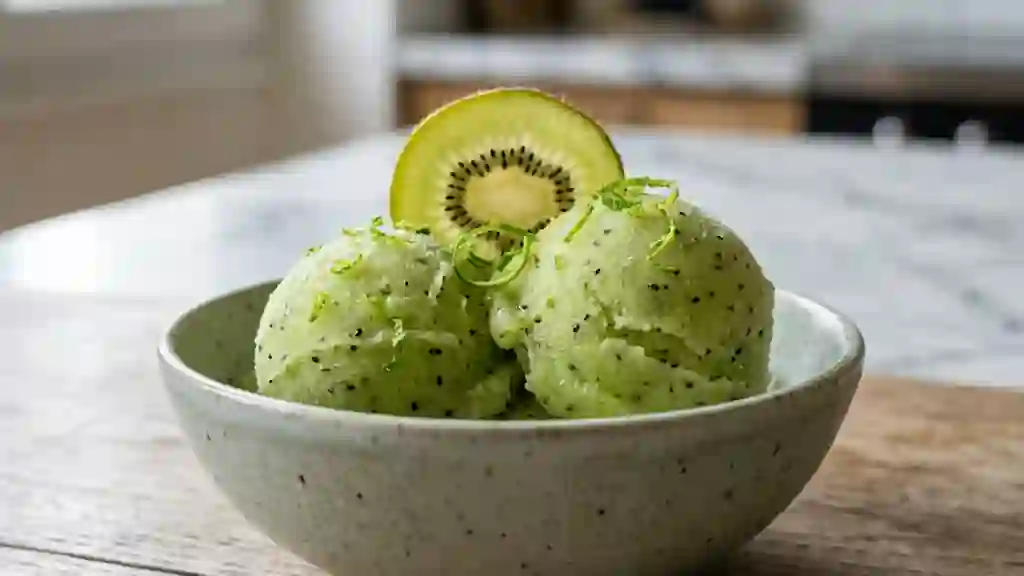 Sorbet Kiwi et Citron Vert Intensément Frais - Photo de présentation