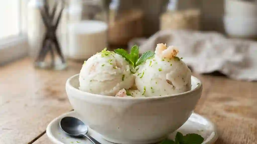 Sorbet givré litchi et citron vert - Photo de présentation