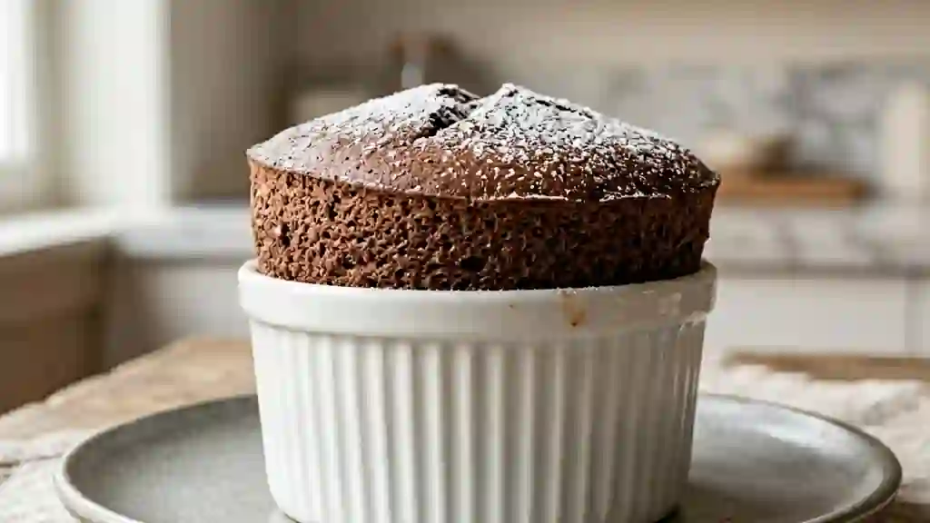 Soufflé au chocolat intense et vaporeux - Photo de présentation