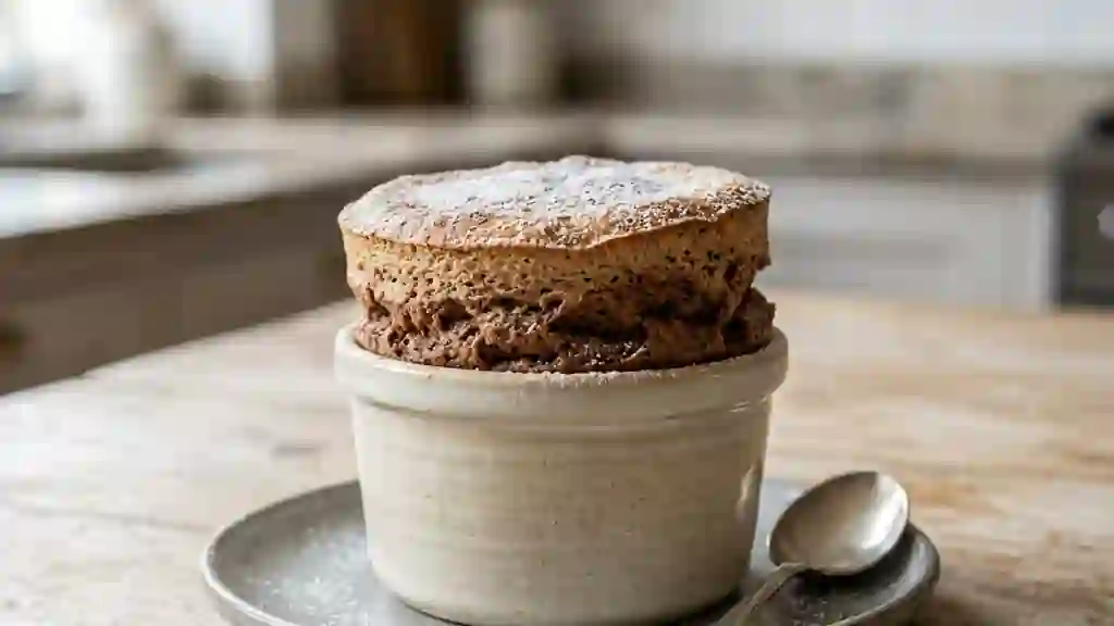Soufflé aérien chocolat et crème de marrons - Photo de présentation