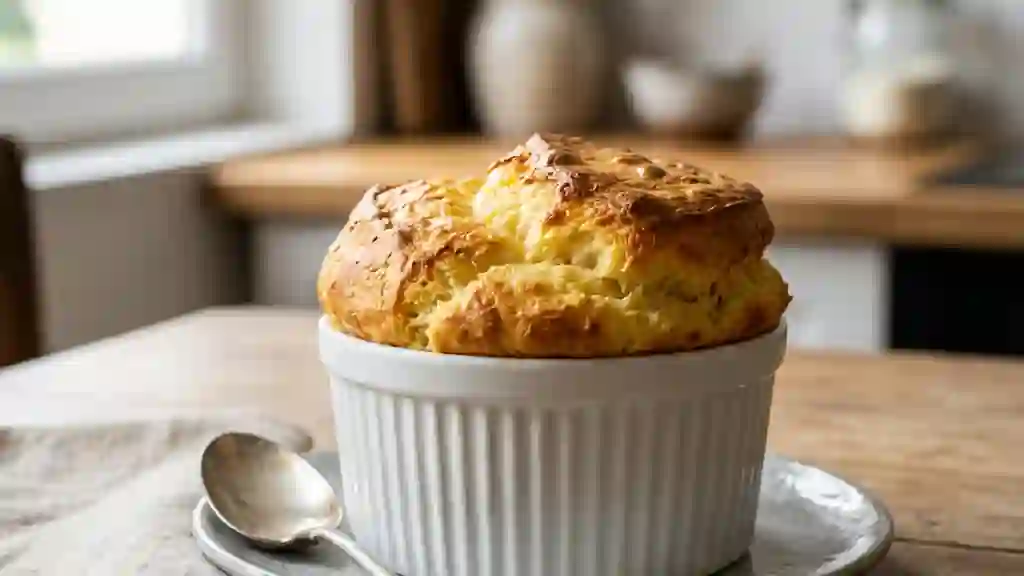 Soufflé aérien au Comté et crème - Photo de présentation