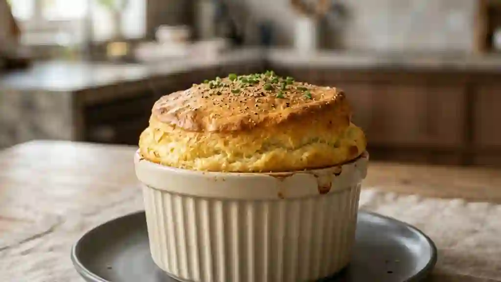 Soufflés aériens au chèvre frais - Photo de présentation
