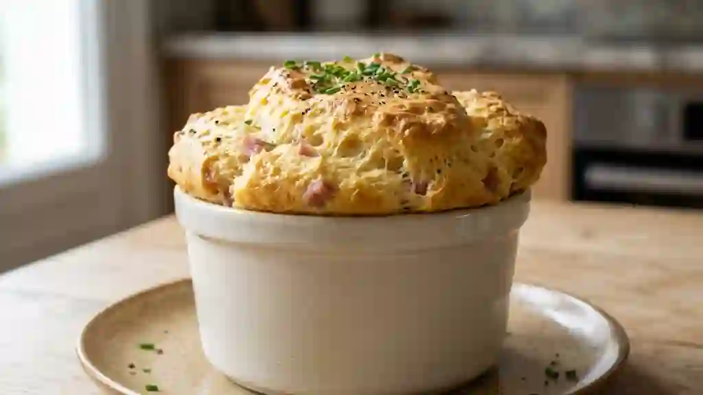 Soufflé Aérien au Jambon et Fromage Fondant - Photo de présentation