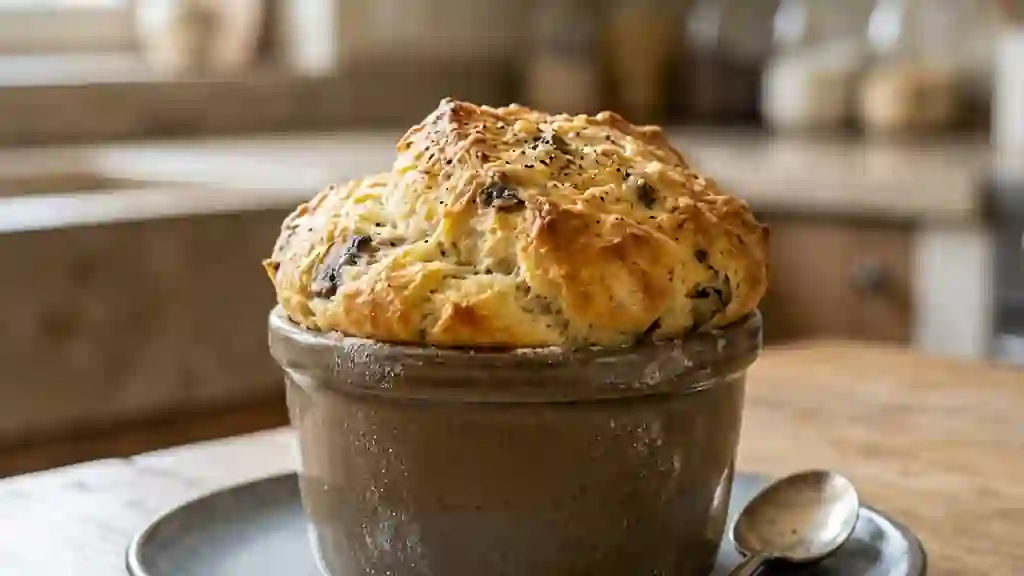 Soufflé aux Champignons Aérien et Fondant - Photo de présentation