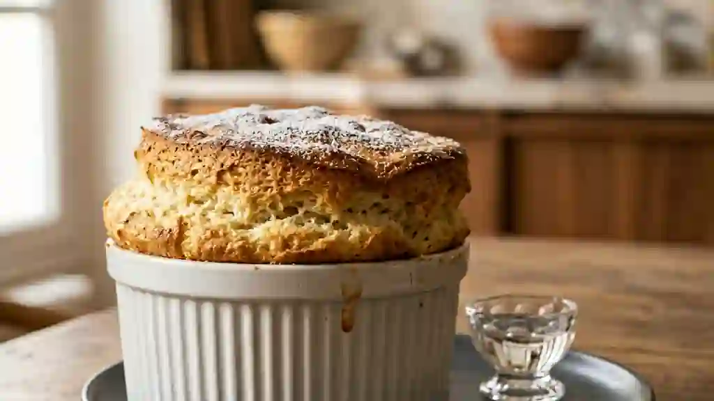 Soufflé au Kirsch aérien et fondant - Photo de présentation