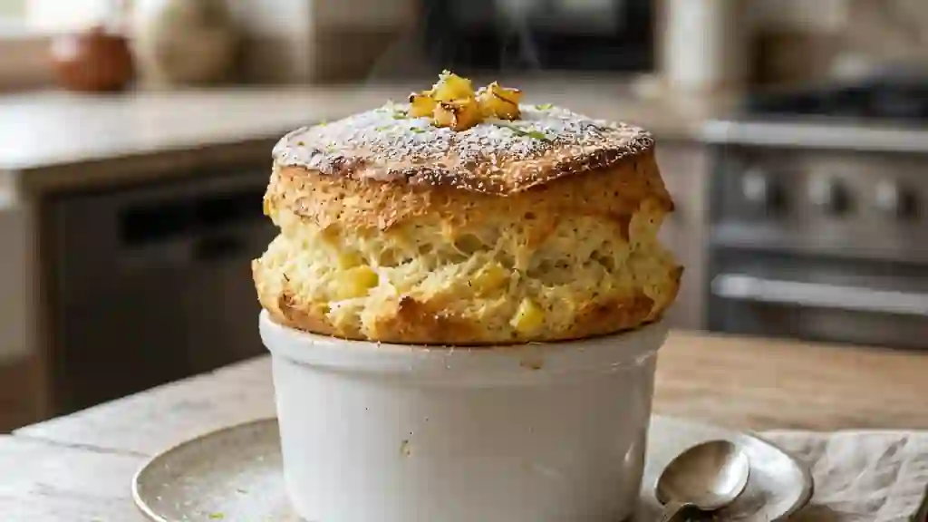 Soufflé aérien à l'ananas frais - Photo de présentation