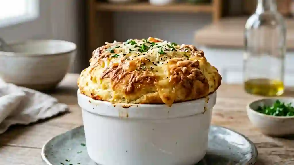 Soufflé aérien Emmental et Camembert - Photo de présentation
