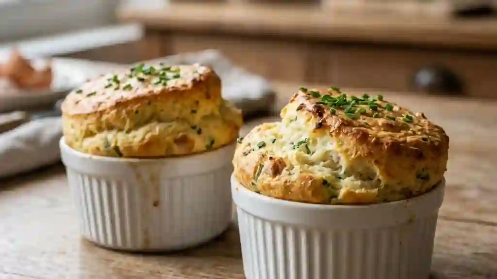 Soufflés de sole aériens à la ciboulette - Photo de présentation