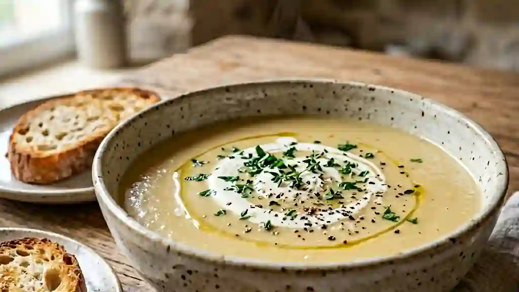Velouté d'ail doux et soyeux - Photo de présentation