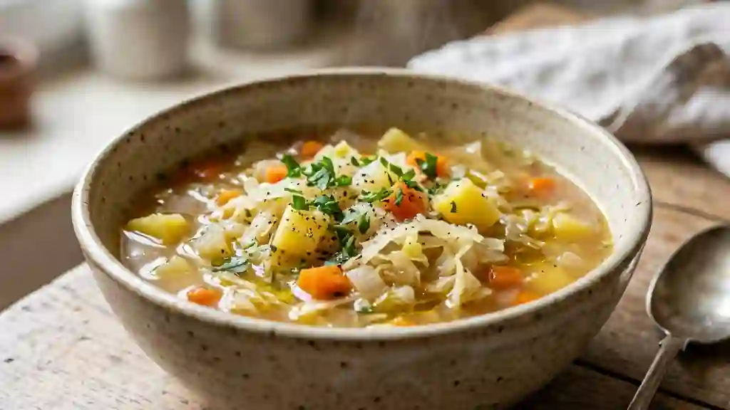 Soupe au chou rustique et fondante - Photo de présentation