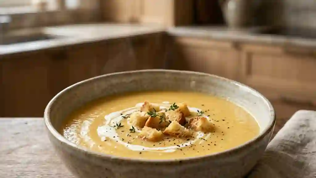 Soupe onctueuse aux pommes et cidre brut - Photo de présentation