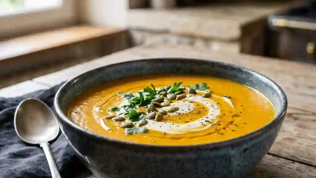 Velouté de potiron onctueux et crémeux - Photo de présentation