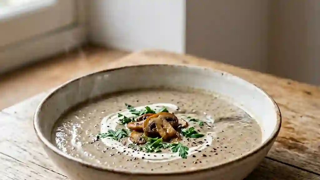 Soupe champenoise crémeuse aux champignons - Photo de présentation