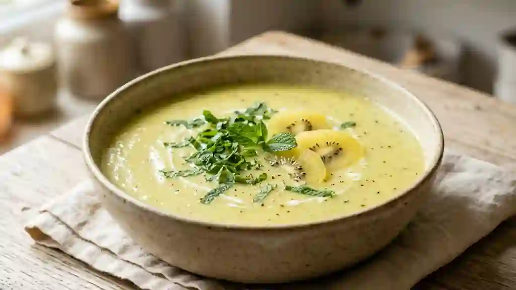 Velouté de kiwi gold onctueux au citron vert - Photo de présentation