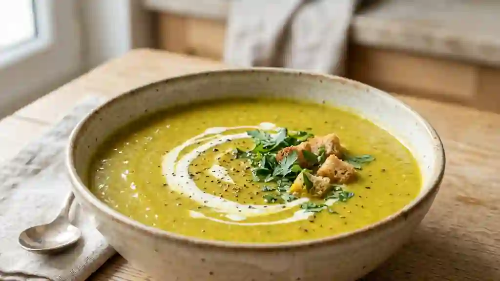 Velouté de courgettes onctueux au curry - Photo de présentation
