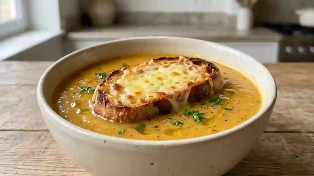 Mouliné de légumes et son toast gratiné - Photo de présentation