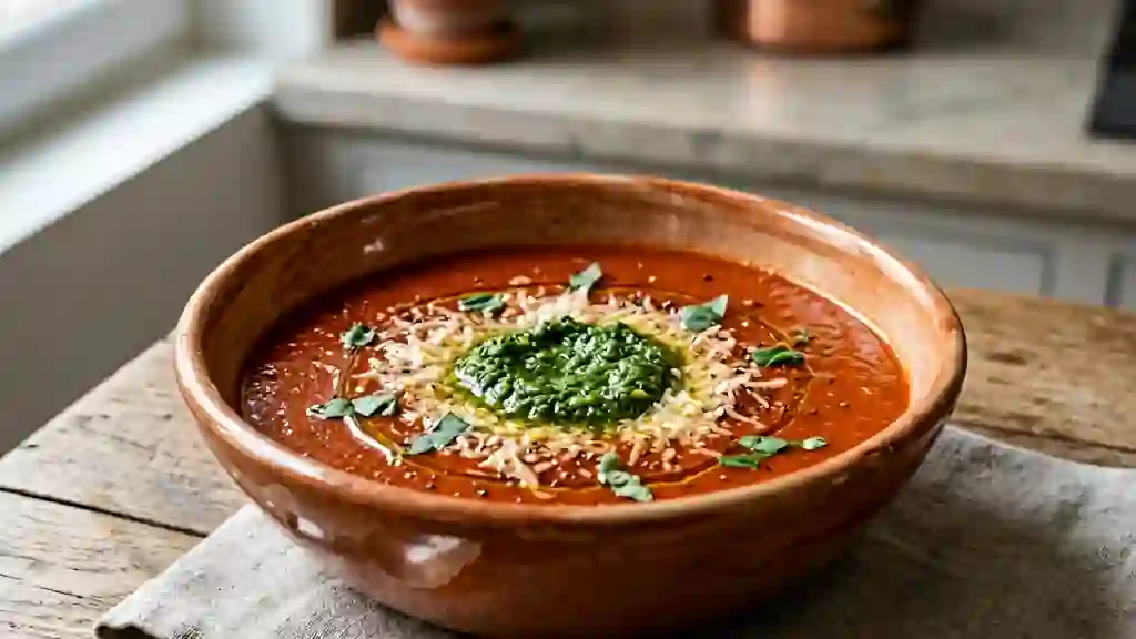 Soupe de Tomates Fondante et Pistou Intense - Photo de présentation
