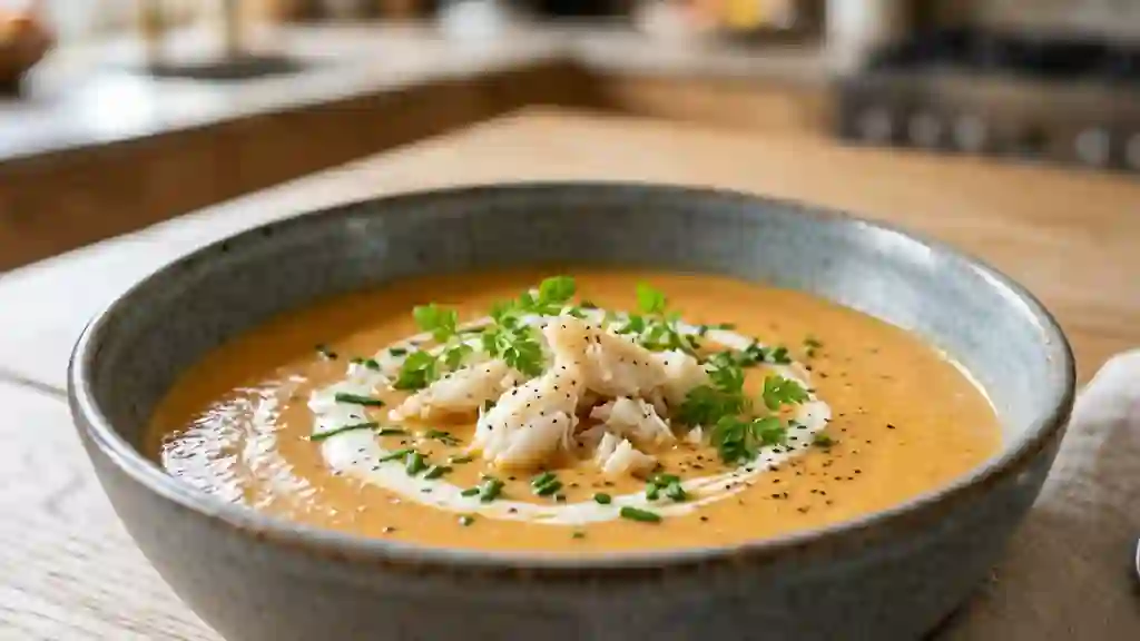 Velouté d'étrilles onctueux au parfum iodé - Photo de présentation