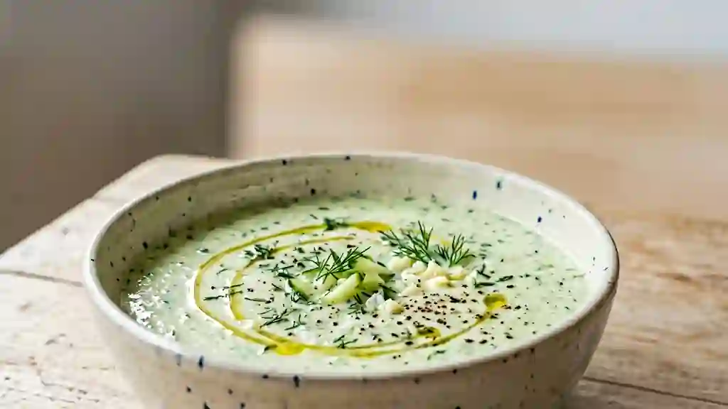 Crème de concombre givrée à l'aneth - Photo de présentation