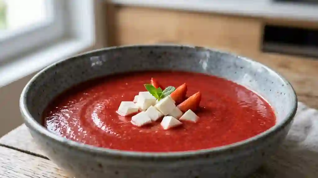 Soupe de fraises onctueuse au Carré Salade - Photo de présentation