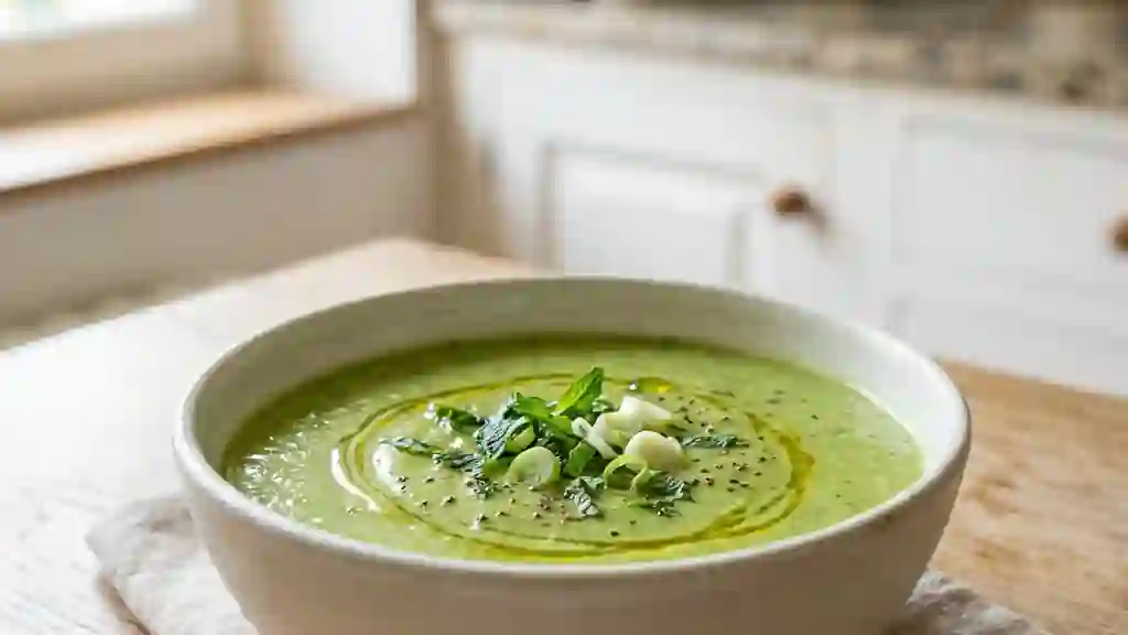 Velouté Glacé Courgette, Concombre & Menthe - Photo de présentation