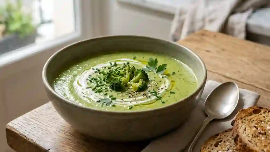 Velouté de brocoli soyeux et léger - Photo de présentation