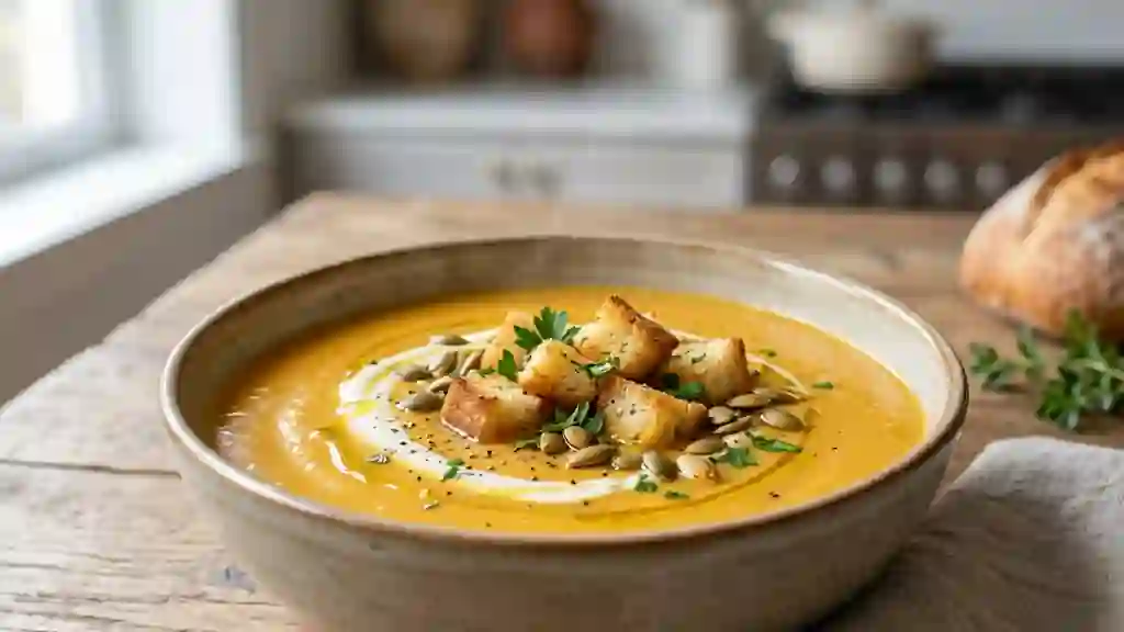 Velouté de potiron soyeux à la crème - Photo de présentation