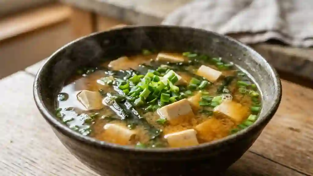 Soupe Miso Umami au Tofu et Algues - Photo de présentation