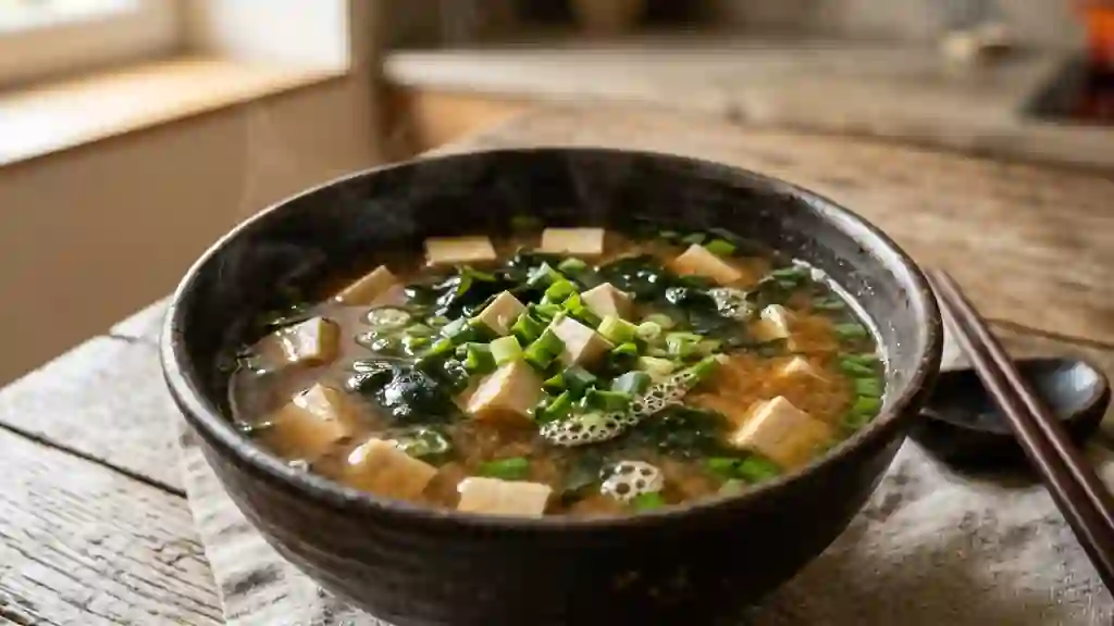Bouillon Miso Umami et Tofu Soyeux - Photo de présentation