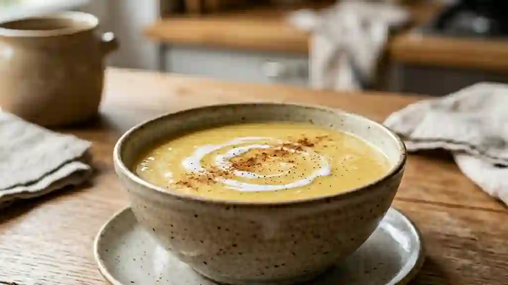 Velouté onctueux banane et lait de coco - Photo de présentation