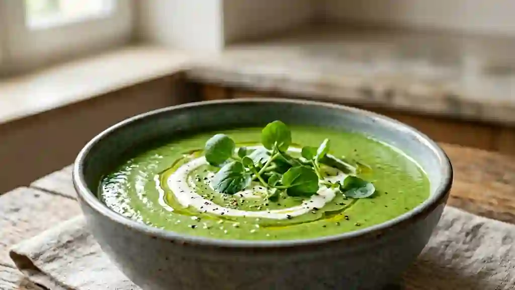Velouté de cresson onctueux et poivré - Photo de présentation