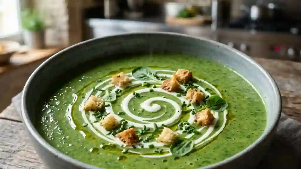 Velouté d'épinards soyeux à la crème - Photo de présentation