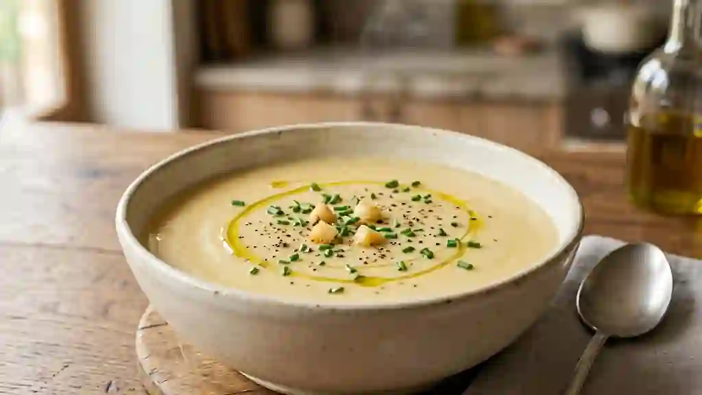 Velouté de pommes de terre soyeux - Photo de présentation