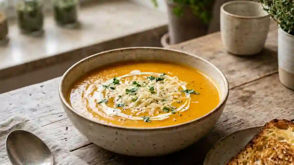 Velouté de carottes onctueux au gruyère - Photo de présentation