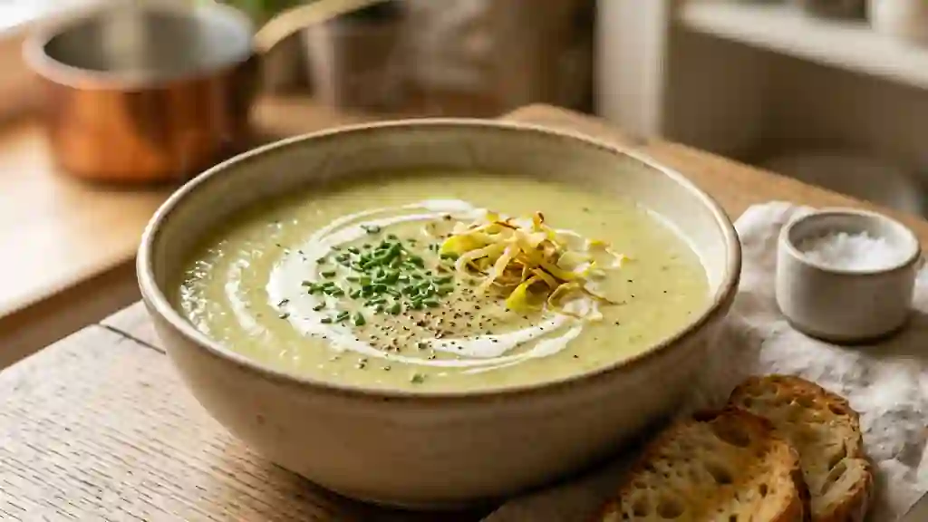 Velouté poireaux-pommes de terre onctueux - Photo de présentation