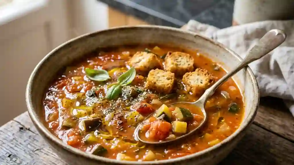 Soupe au Pistou de Légumes Confits - Photo de présentation