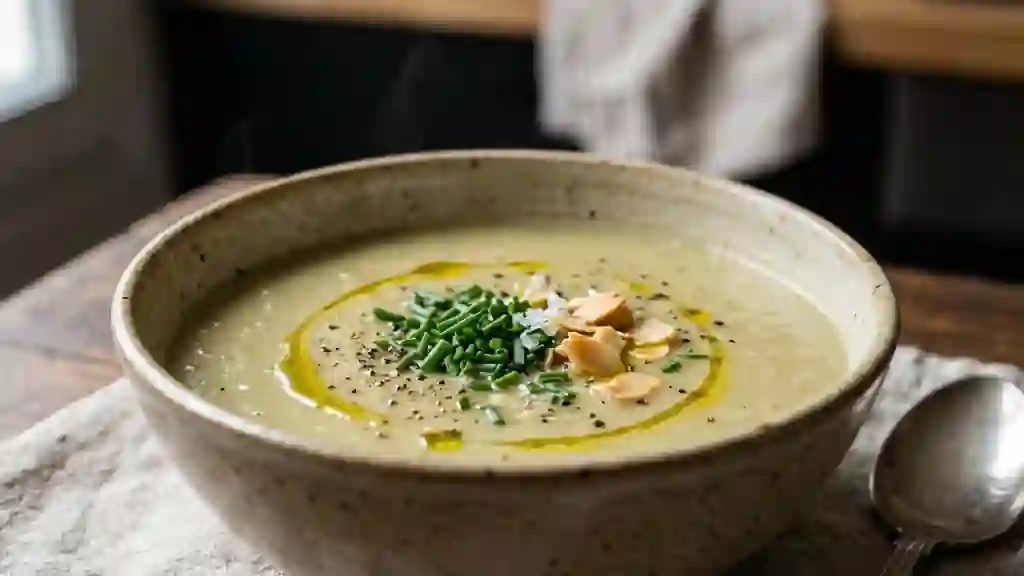 Velouté poireau-pomme de terre onctueux - Photo de présentation