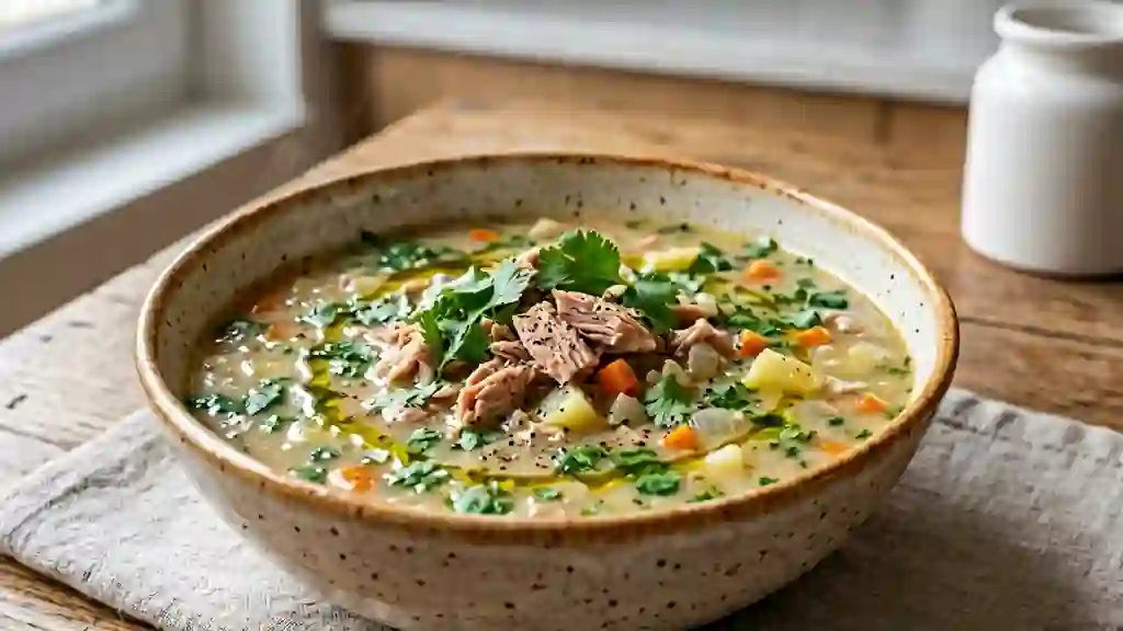 Velouté de thon onctueux à la coriandre fraîche - Photo de présentation