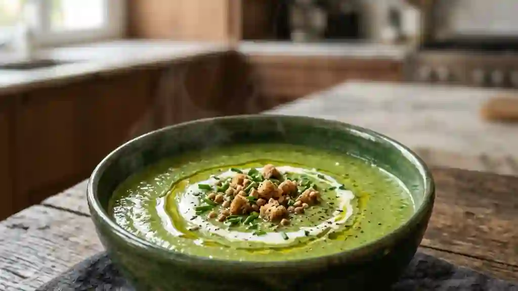 Soupe aux fanes de navets soyeuse - Photo de présentation